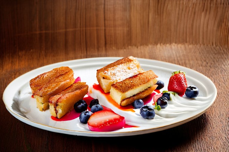 Bakery Bliss: Flaky Croissant and Fresh Fruit Tart Platter