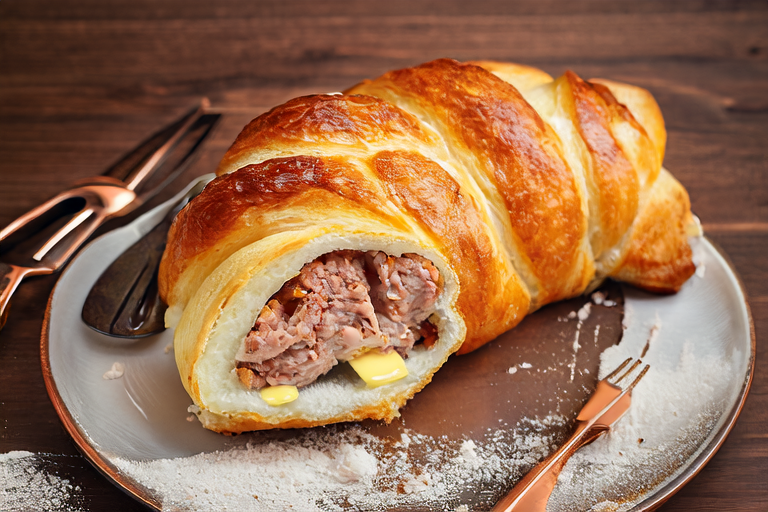 Bakery Bliss: Flaky Croissant-Stuffed Chicken Breast