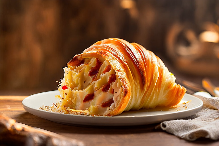 Bakery Bliss: Flaky Croissant-Stuffed Chicken Breast