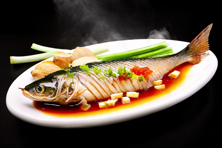 Classic Cantonese Steamed Sea Bass with Ginger and Scallion