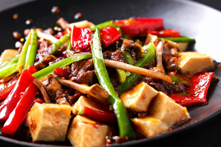Dinner Delight: Spicy Tofu Stir-fry with Mixed Vegetables