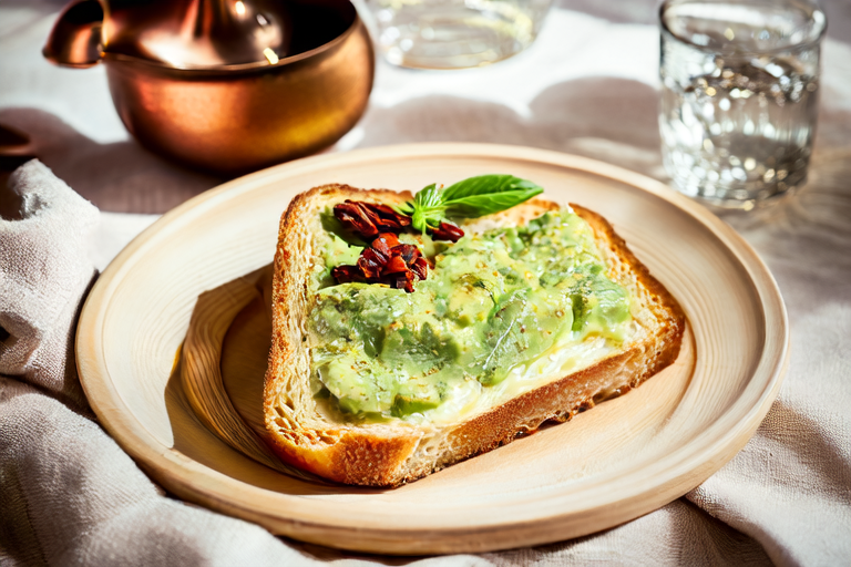 Elegant Afternoon Tea Avocado Toast with Creamy Herb Spread