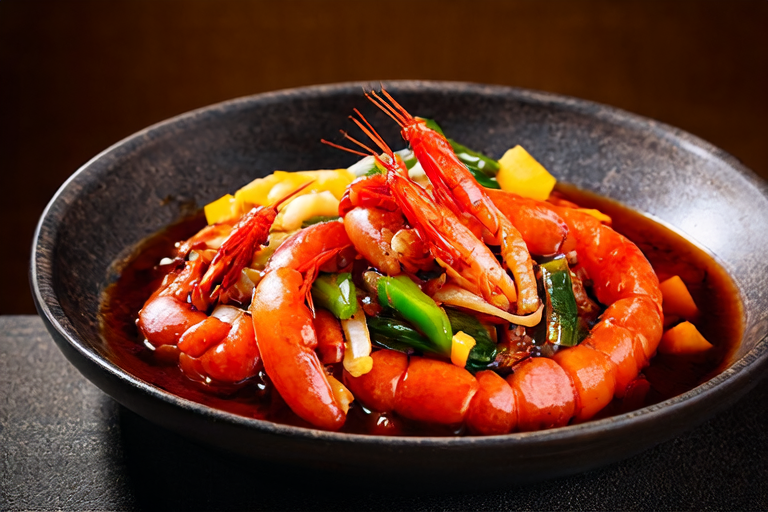 Exploring the Flavors of Shandong: Classic Braised Prawns with Vegetables