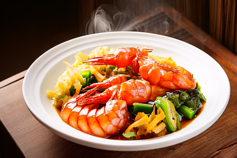 Exploring the Flavors of Shandong: Classic Braised Prawns with Vegetables