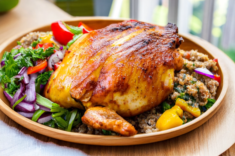 Lunch Delight: Grilled Chicken with Quinoa Salad