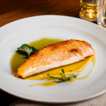 Lunch Delight: Pan-Seared Salmon with Lemon Butter Sauce
