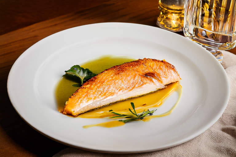 Lunch Delight: Pan-Seared Salmon with Lemon Butter Sauce