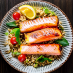 Lunchtime Delight: Pan-Seared Salmon with Quinoa Salad 3 Lunchtime Delight: Pan-Seared Salmon with Quinoa Salad