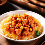 Savoring Delights: Stir-Fried Chicken with Rice Vegetables