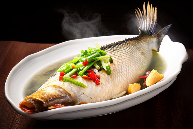 Savoring Freshness: Zhejiang Style Steamed Fish with Ginger and Spring Onion