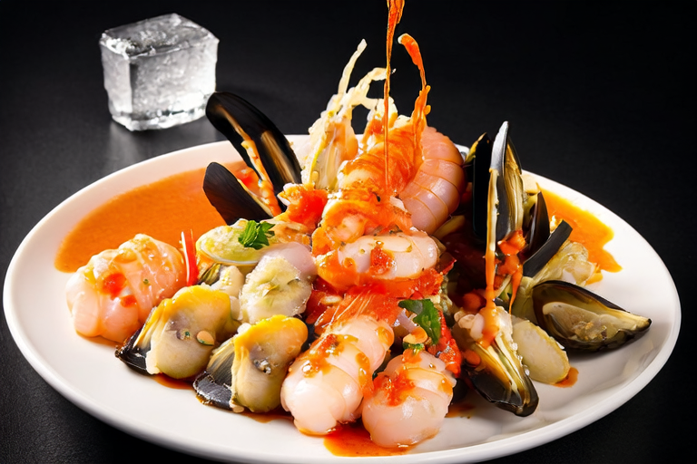 Savory Seafood Medley with Spicy Garlic Sauce