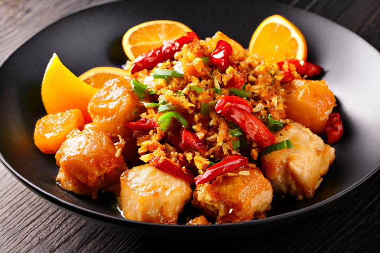 Spicy Sichuan Mandarinsicle Chicken Delight
