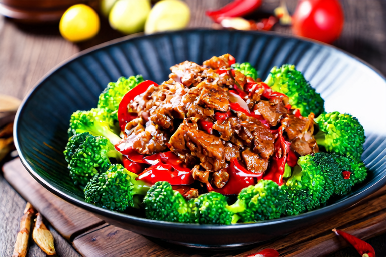 Spicy Sichuan Style Stir-Fried Beef with Broccoli