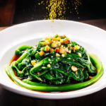 Stir-Fried Garlic Spinach with Cantonese Style Sauce 3 Stir-Fried Garlic Spinach with Cantonese Style Sauce