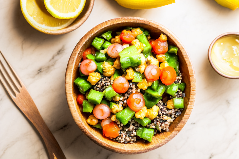 Summer Fresh: A Vibrant Avocado and Shrimp Salad Bowl 1 Summer Fresh: A Vibrant Avocado and Shrimp Salad Bowl