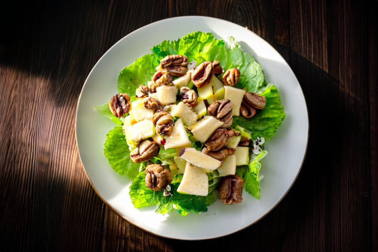 Whimsical Waldorf Salad with Crunchy Walnuts and Sweet Apples