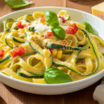 Creamy Zucchini Pasta Primavera