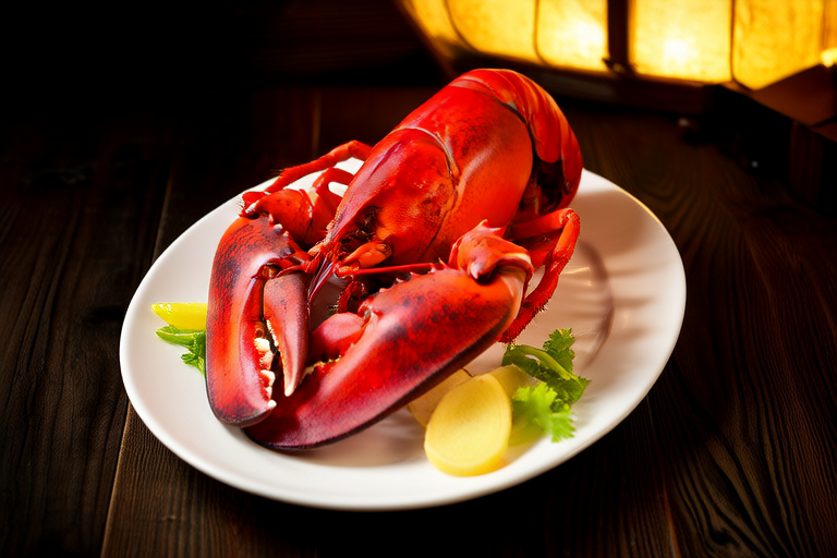 Delicate Steamed Whole Lobster with Ginger Sauce
