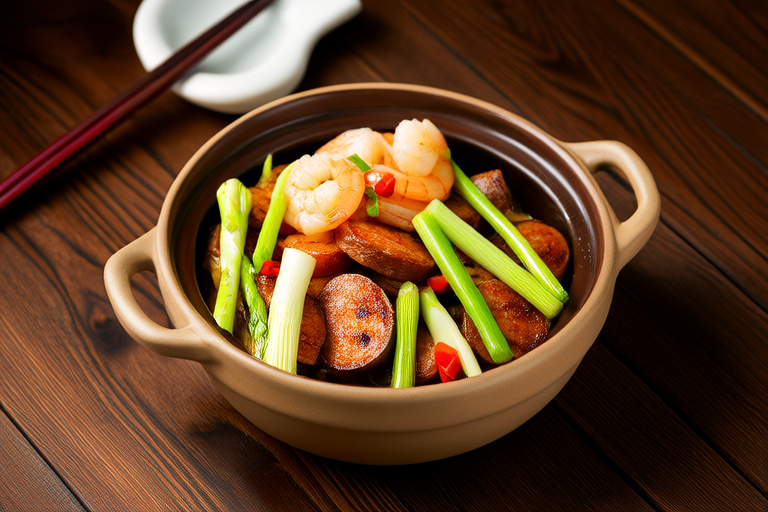 Delicious Stewed Bamboo Shoots with Dried Shrimp and Sausage