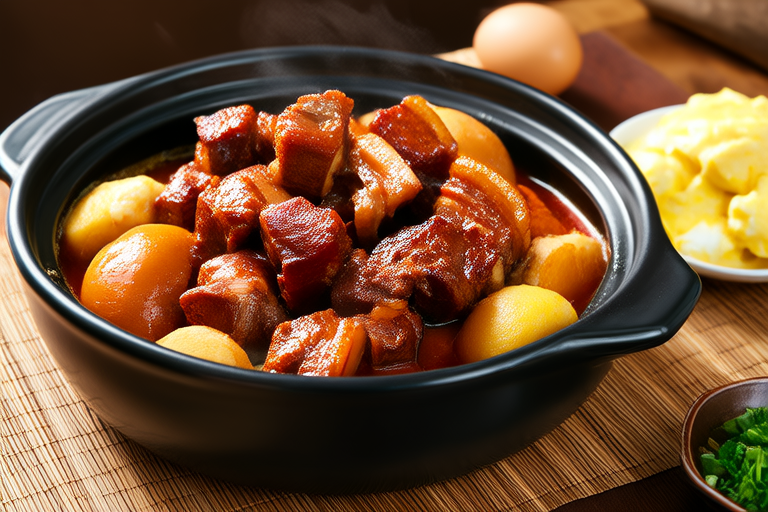 Fragrant Braised Pork in Rock Pot