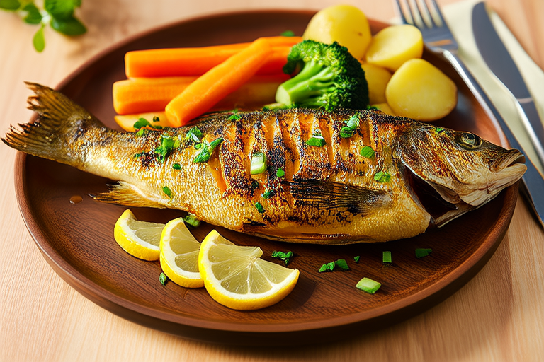 Fresh Sea Bass Baked in Lemon Herb Crust