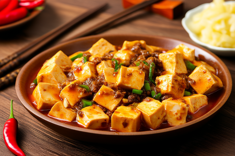 Spicy Tofu Stir-fry with Ginger Garlic Sauce
