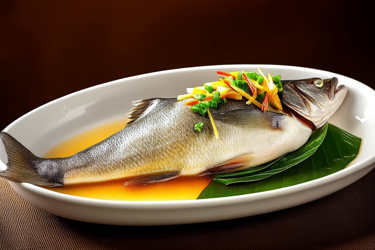 Steamed Stone Bass with Ginger and Scallion Sauce