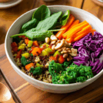 Colorful Veggie Buddha Bowl with Quinoa 3 Colorful Veggie Buddha Bowl with Quinoa