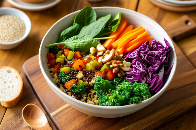 Colorful Veggie Buddha Bowl with Quinoa