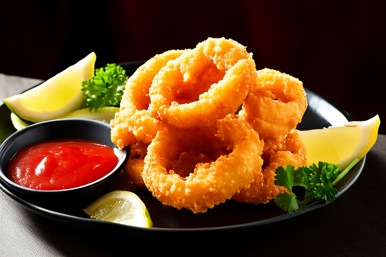 Crispy Fried Calamari with Spicy Dipping Sauce
