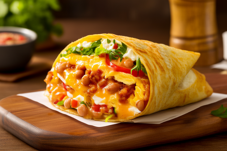 Eggs-treme Breakfast Burrito