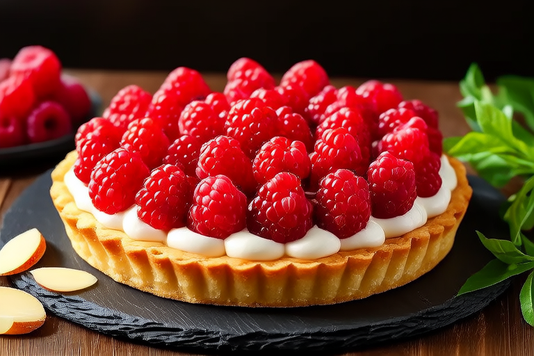 Elegant Raspberry Almond Cream Tartlets