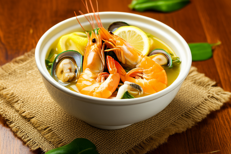Fresh Seafood Soup with Light Broth