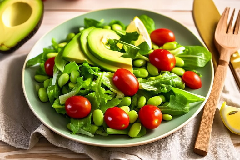 Fresh Summer Salad with Avocado and Edamame