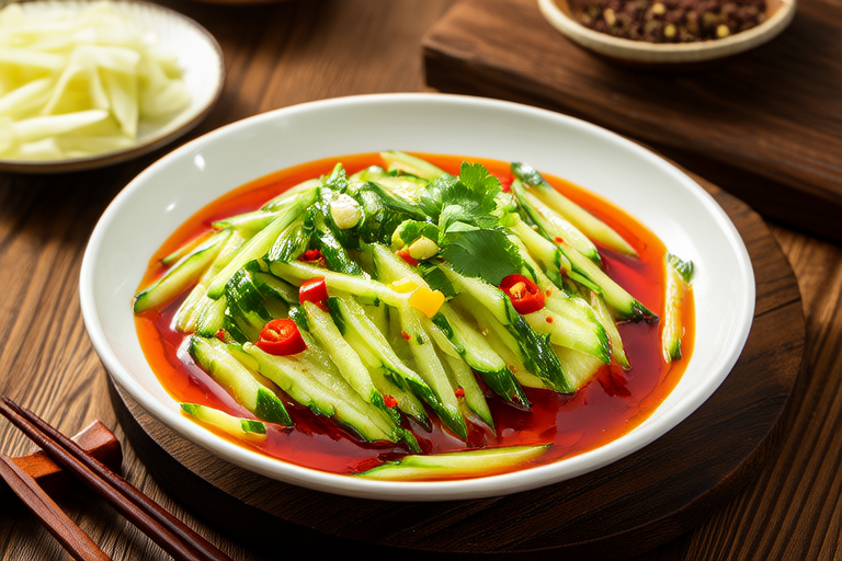Fresh and Tangy: Shandong-style Pickled Cucumber Salad