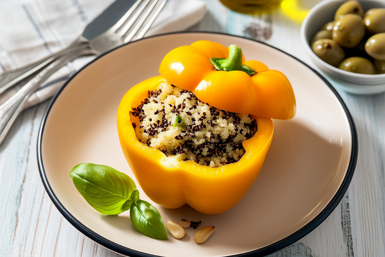 Light Summer Quinoa Stuffed Peppers
