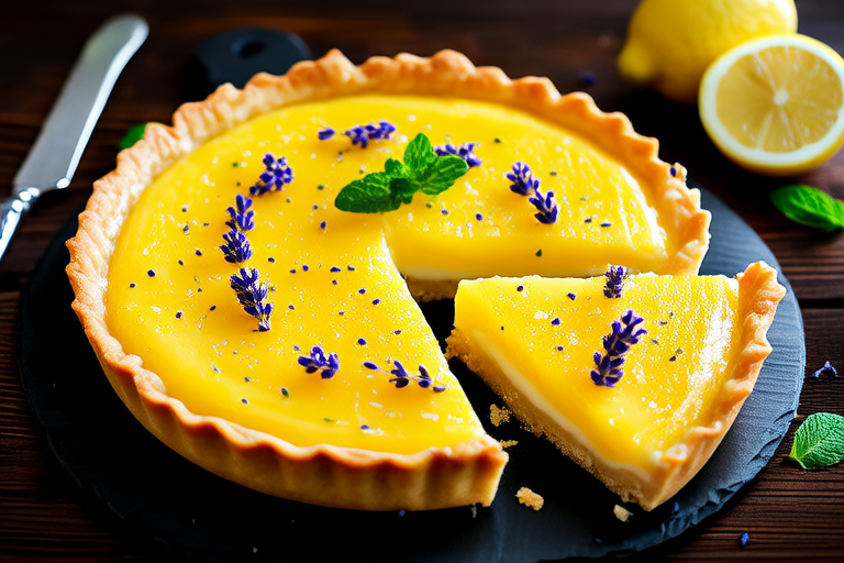 Luscious Lemon Lavender Tart