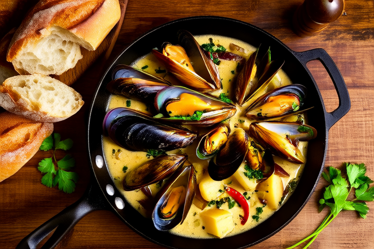 Mussels Magic: Rich and Spicy Mussels Bourguignon
