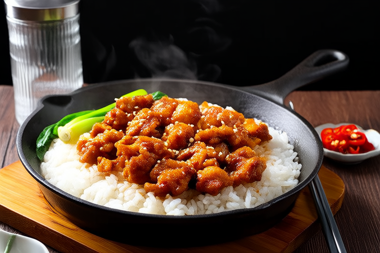 Sizzling Rice with Crispy Chicken