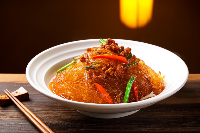 Spicy Stir-fried Glass Noodles with Pork