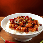 Spicy Szechuan Chicken with Rice 3 Spicy Szechuan Chicken with Rice