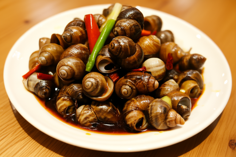 Stir-Fried River Snails in Black Bean Sauce