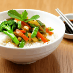 Stir-Fried Veggie Medley Over White Rice 3 Stir-Fried Veggie Medley Over White Rice