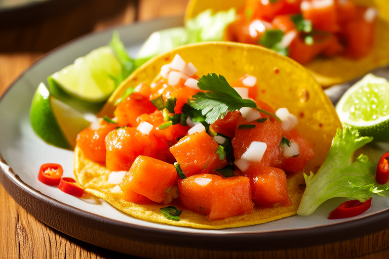 Tangy and Spicy Salmon Tacos