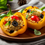 Veggie-Laden Mediterranean Quinoa Stuffed Bell Peppers 3 Veggie-Laden Mediterranean Quinoa Stuffed Bell Peppers