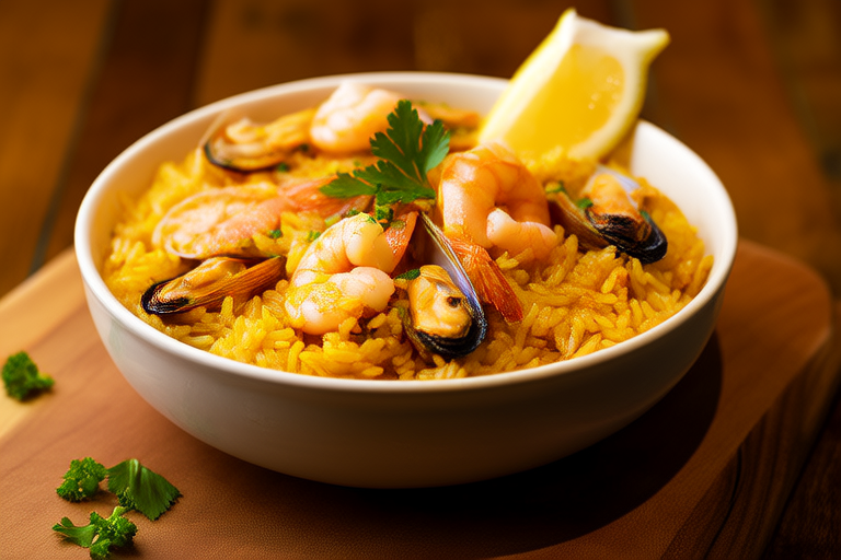 Velvety Seafood Paella in a Perfect Rice Bowl