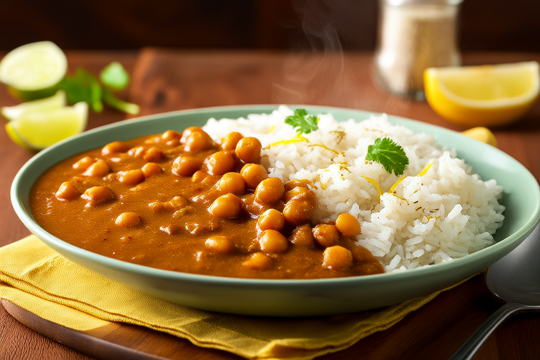 Comfortable Curried Chickpeas and Rice