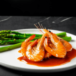 Elegant Sesame Shrimp with Green Vegetables 3 Elegant Sesame Shrimp with Green Vegetables