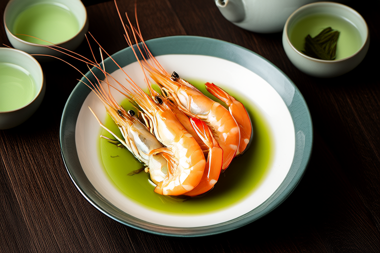 Fresh Shrimp with Longjing Tea Sauce