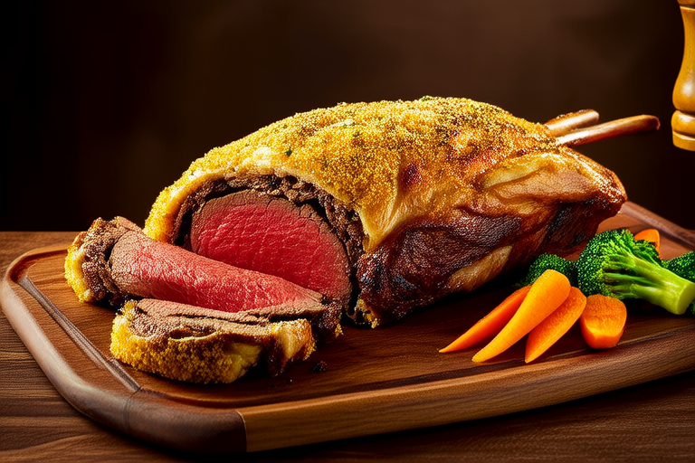 Herb-Crusted Rack of Lamb with Roasted Vegetables